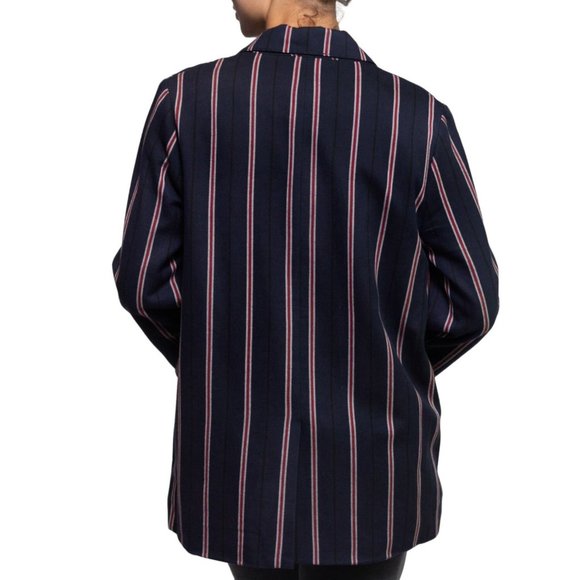THE GREAT. Women The Academy Blazer Oxford Stripe Size 1 NWT - Picture 2 of 5